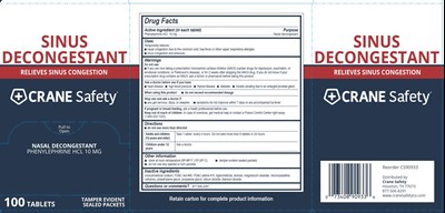 208r Cs90933 Sinus Decongestant 100ct 1 28 21 1